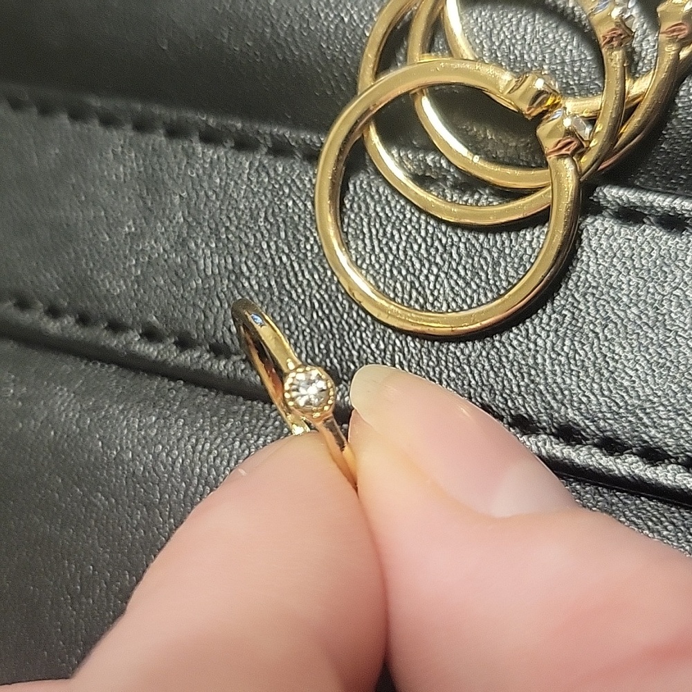 Costume jewelry, golden ring set of 6 rings - Picture 6 of 10